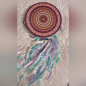 Hand Decorated 8" Festival Tambourine